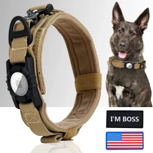Rugged Tactical Dog Collar for AirTag